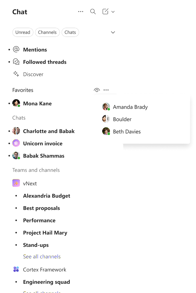 user settings