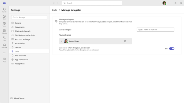 user settings