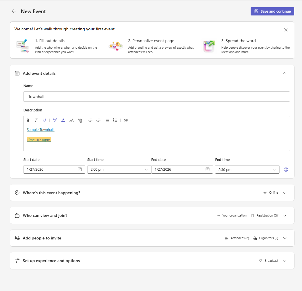 user settings