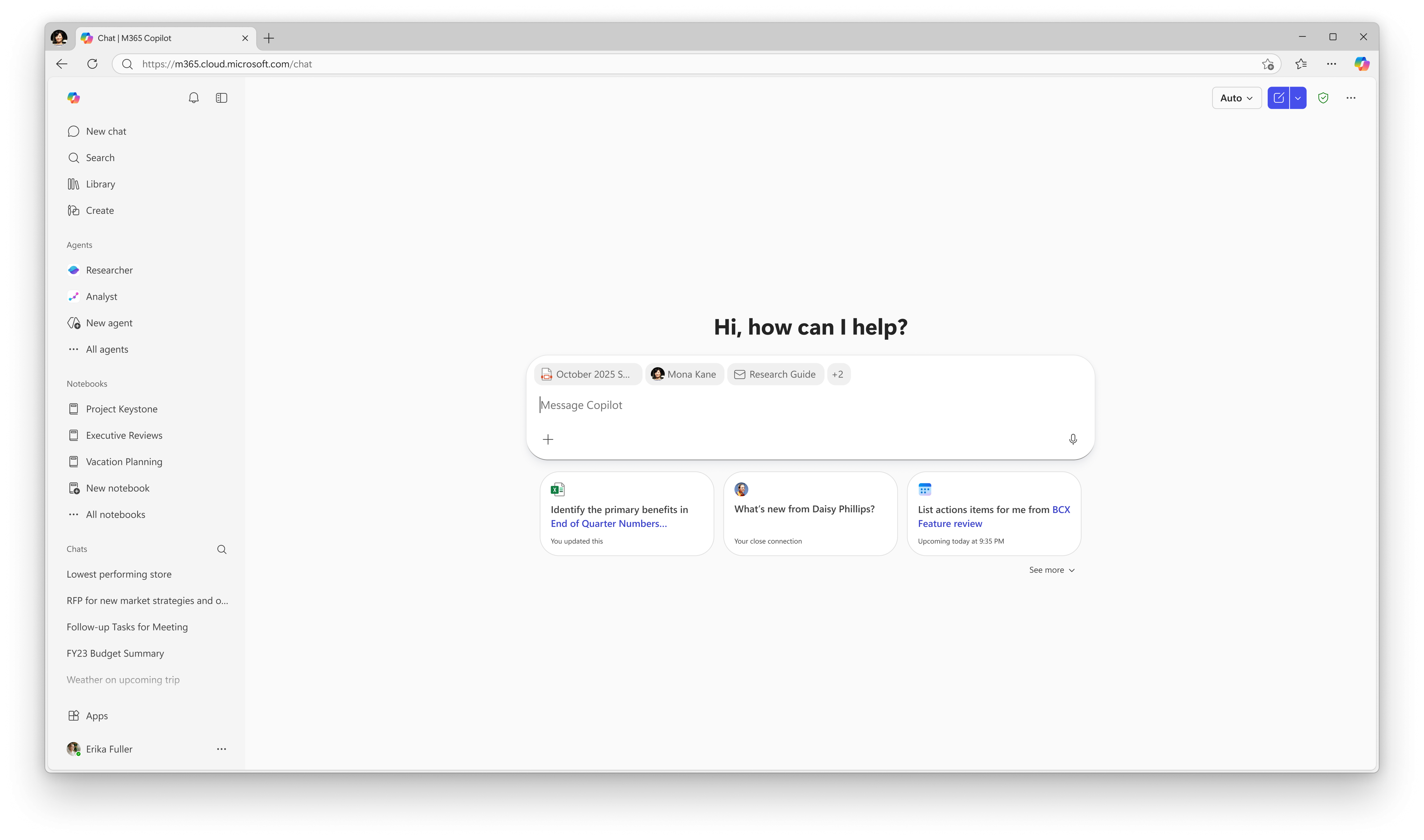 user settings